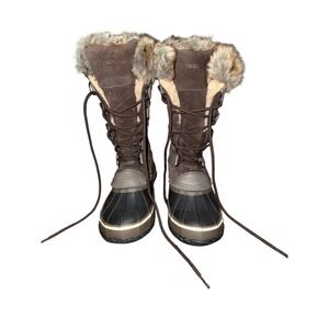 Northside Women Waterproof Insulated‎ Winter Snow Boot  Lined Lace Up Brown Sz 8